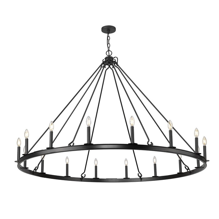 Z-Lite Barclay 16 Light 62" Chandelier, Matte Black/Matte Black