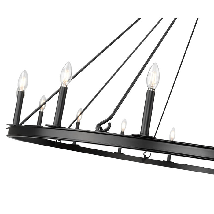 Z-Lite Barclay 16 Light 62" Chandelier, Matte Black/Matte Black