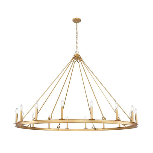 Z-Lite Barclay 16 Light 62" Chandelier, Rubbed Brass/Rubbed Brass - 482R-16RB