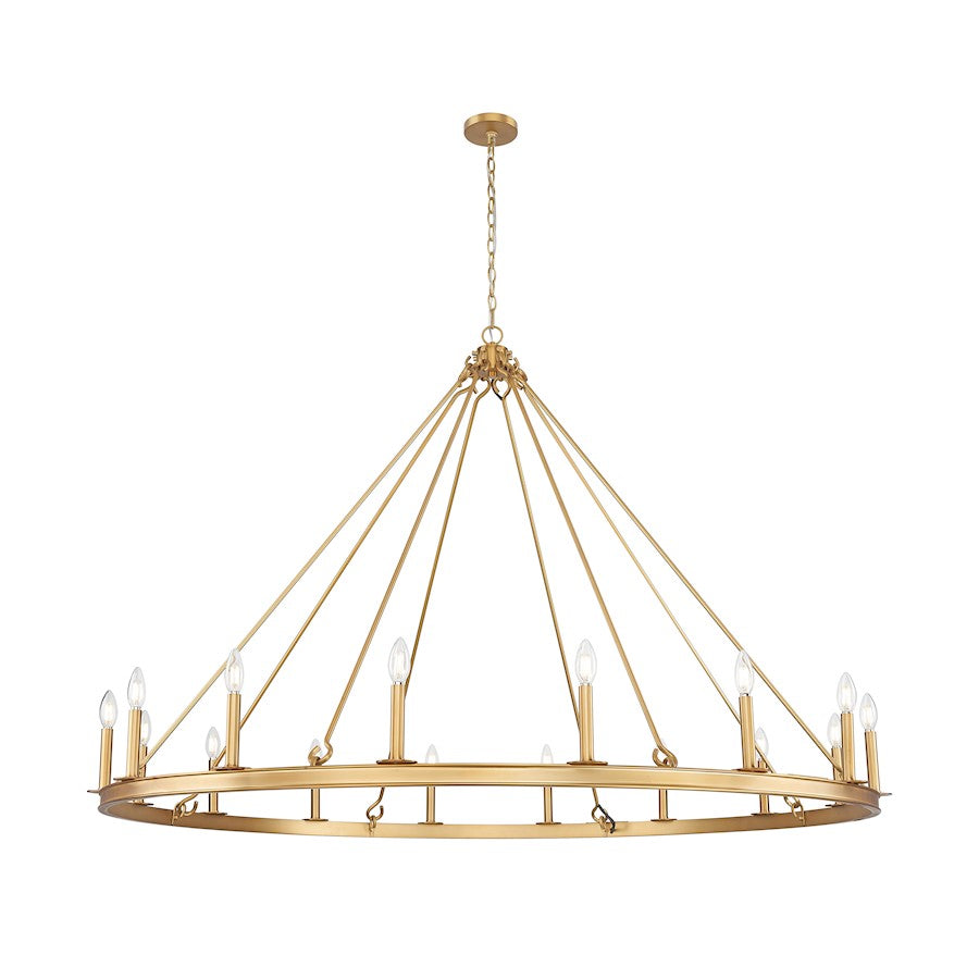 Z-Lite Barclay 16 Light 62" Chandelier, Rubbed Brass/Rubbed Brass - 482R-16RB