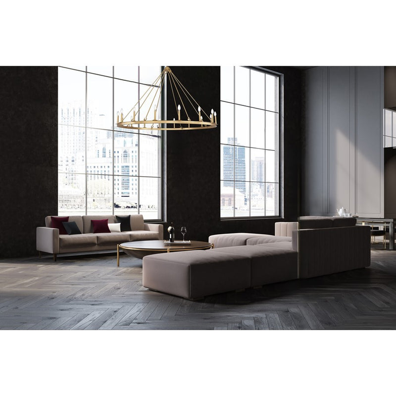 Z-Lite Barclay 16 Light 62" Chandelier, Rubbed Brass/Rubbed Brass