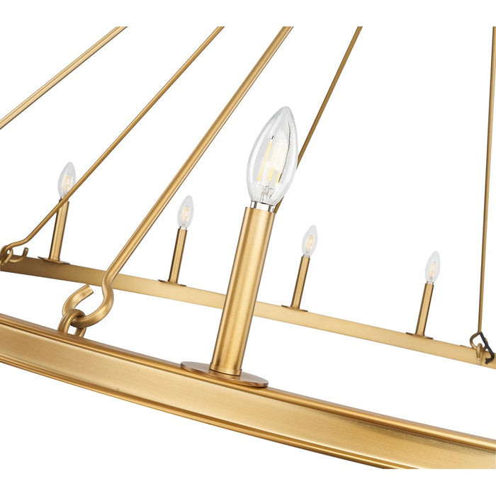 Z-Lite Barclay 16 Light 62" Chandelier, Rubbed Brass/Rubbed Brass