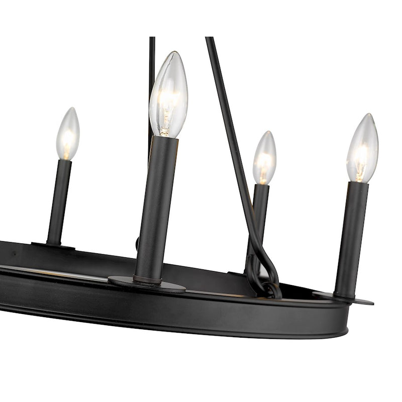 Z-Lite Barclay 6 Light 24" Chandelier, Matte Black