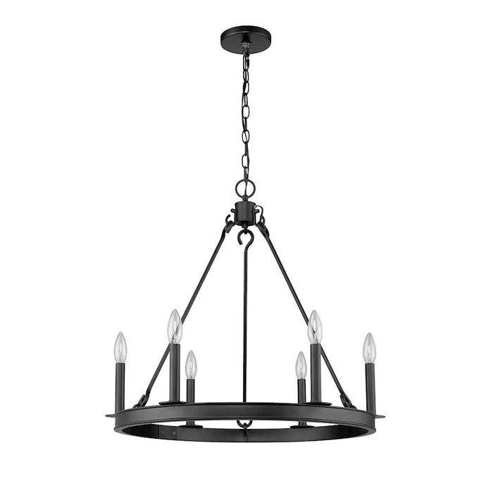 Z-Lite Barclay 6 Light 24" Chandelier, Matte Black