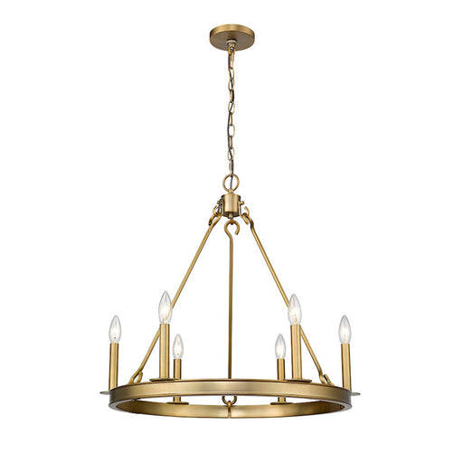 Z-Lite Barclay 6 Light 24" Chandelier, Olde Brass -482R-6OBR