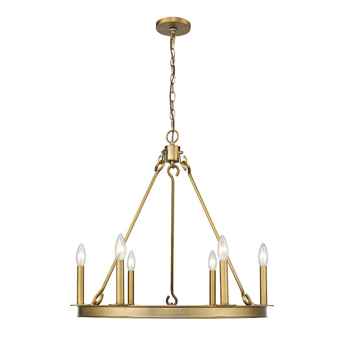 Z-Lite Barclay 6 Light 24" Chandelier, Olde Brass