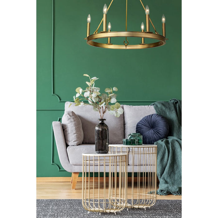 Z-Lite Barclay 6 Light 24" Chandelier, Olde Brass