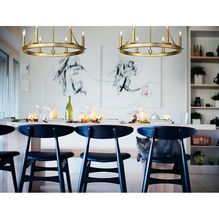 Z-Lite Barclay 6 Light 24" Chandelier, Olde Brass