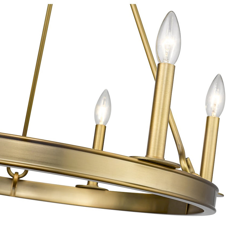 Z-Lite Barclay 6 Light 24" Chandelier, Olde Brass