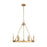 Z-Lite Barclay 6 Light 25" Chandelier, Rubbed Brass/Rubbed Brass