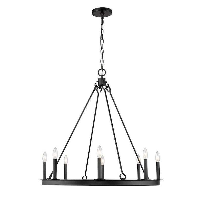Z-Lite Barclay 8 Light 32" Chandelier, Matte Black
