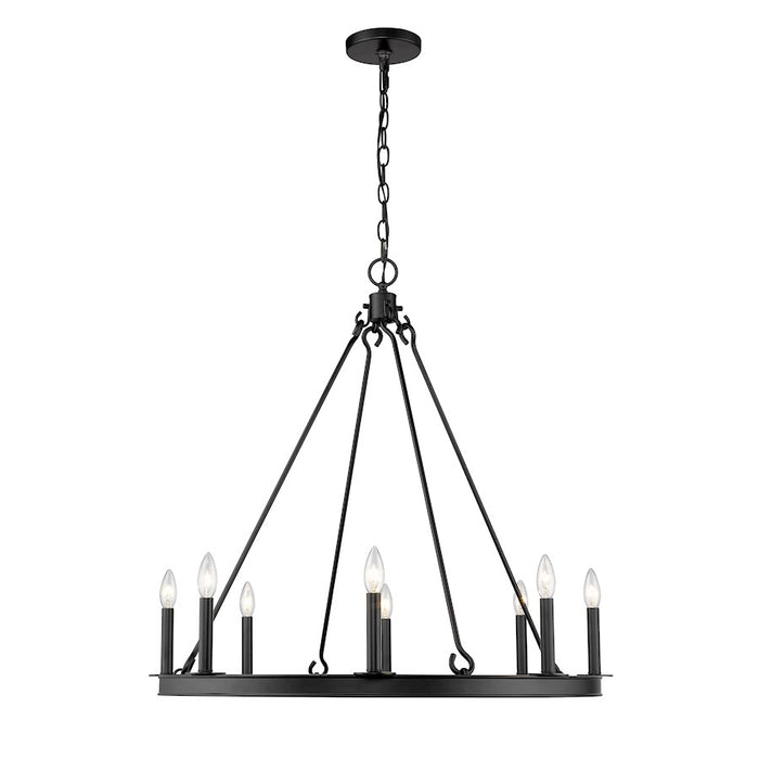 Z-Lite Barclay 8 Light 32" Chandelier, Matte Black