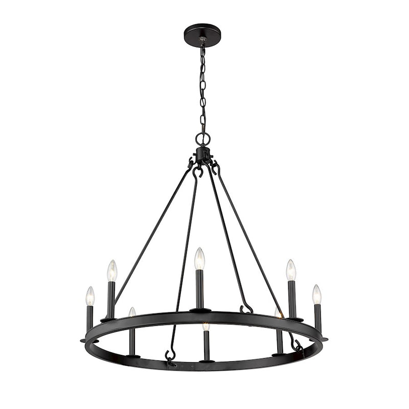 Z-Lite Barclay 8 Light 32" Chandelier, Matte Black