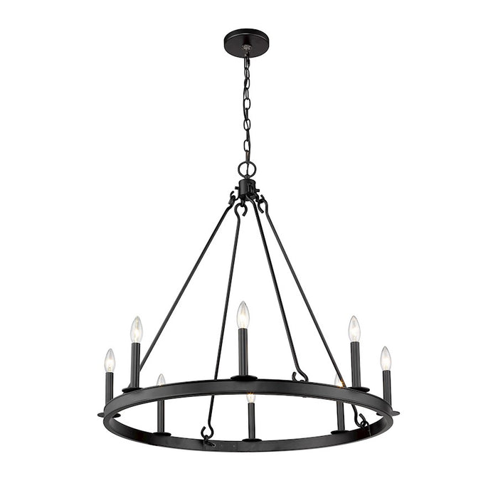 Z-Lite Barclay 8 Light 32" Chandelier, Matte Black