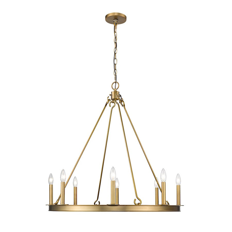 Z-Lite Barclay 8 Light 32" Chandelier, Olde Brass