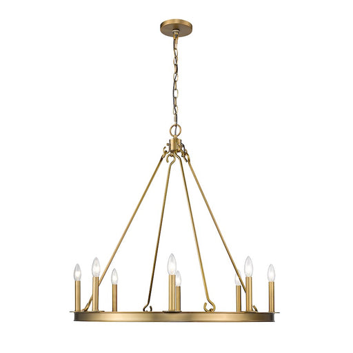 Z-Lite Barclay 8 Light 32" Chandelier, Olde Brass