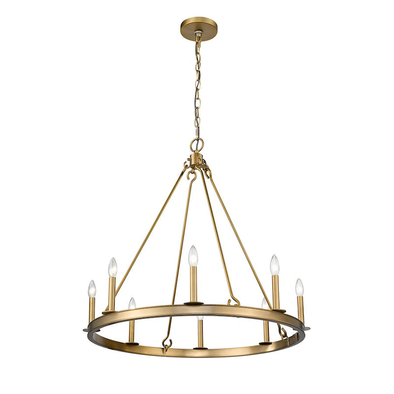 Z-Lite Barclay 8 Light 32" Chandelier, Olde Brass