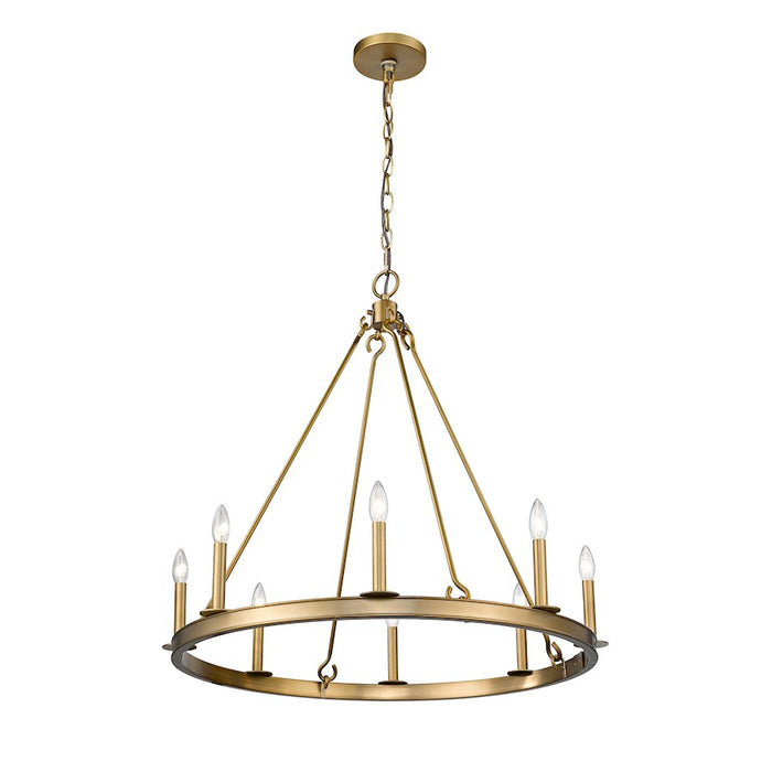 Z-Lite Barclay 8 Light 32" Chandelier, Olde Brass