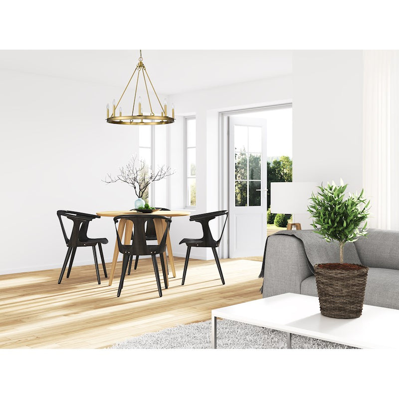 Z-Lite Barclay 8 Light 32" Chandelier, Olde Brass
