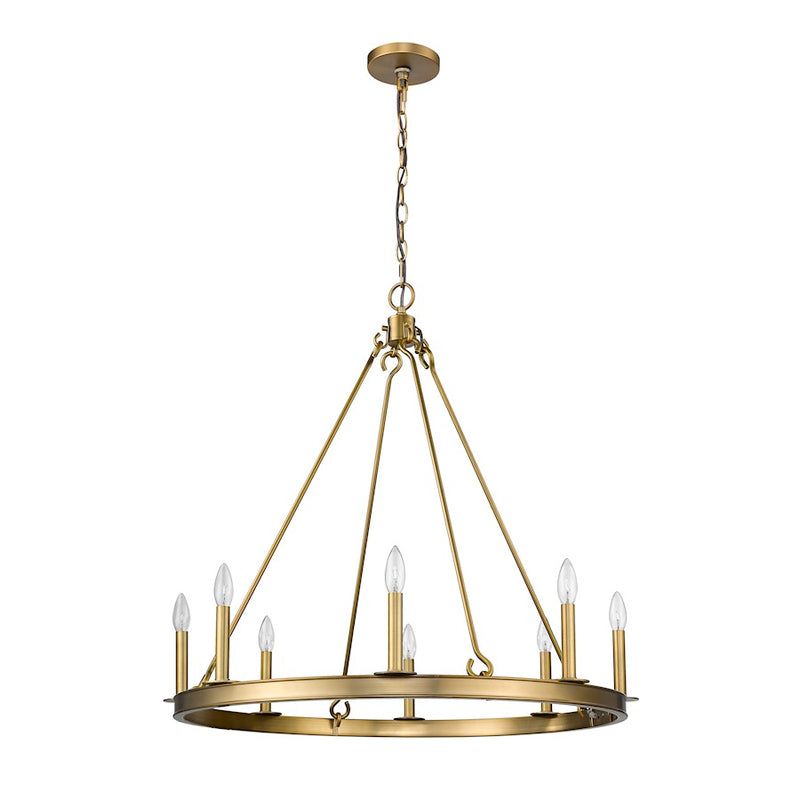 Z-Lite Barclay 8 Light 32" Chandelier, Olde Brass