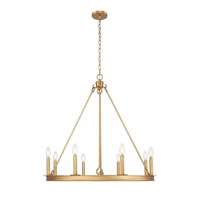Z-Lite Barclay 8 Light 33" Chandelier, Rubbed Brass/Rubbed Brass