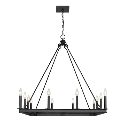 Z-Lite Barclay 12 Light 38.75" Chandelier, Matte Black