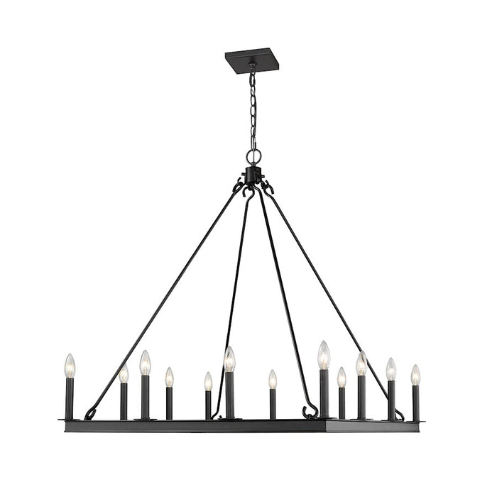 Z-Lite Barclay 12 Light 38.75" Chandelier, Matte Black