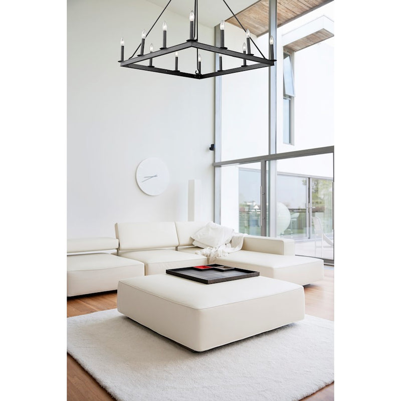 Z-Lite Barclay 12 Light 38.75" Chandelier, Matte Black