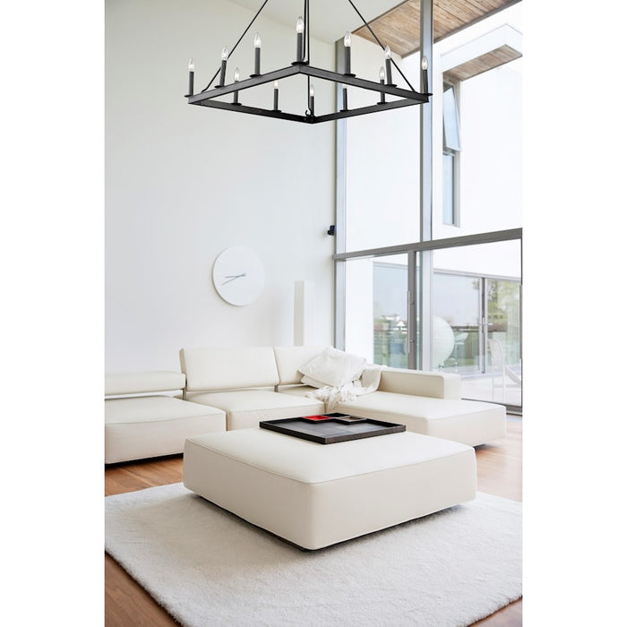 Z-Lite Barclay 12 Light 38.75" Chandelier, Matte Black