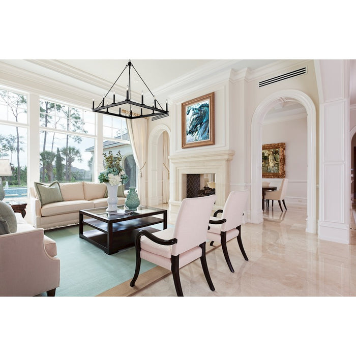 Z-Lite Barclay 12 Light 38.75" Chandelier, Matte Black
