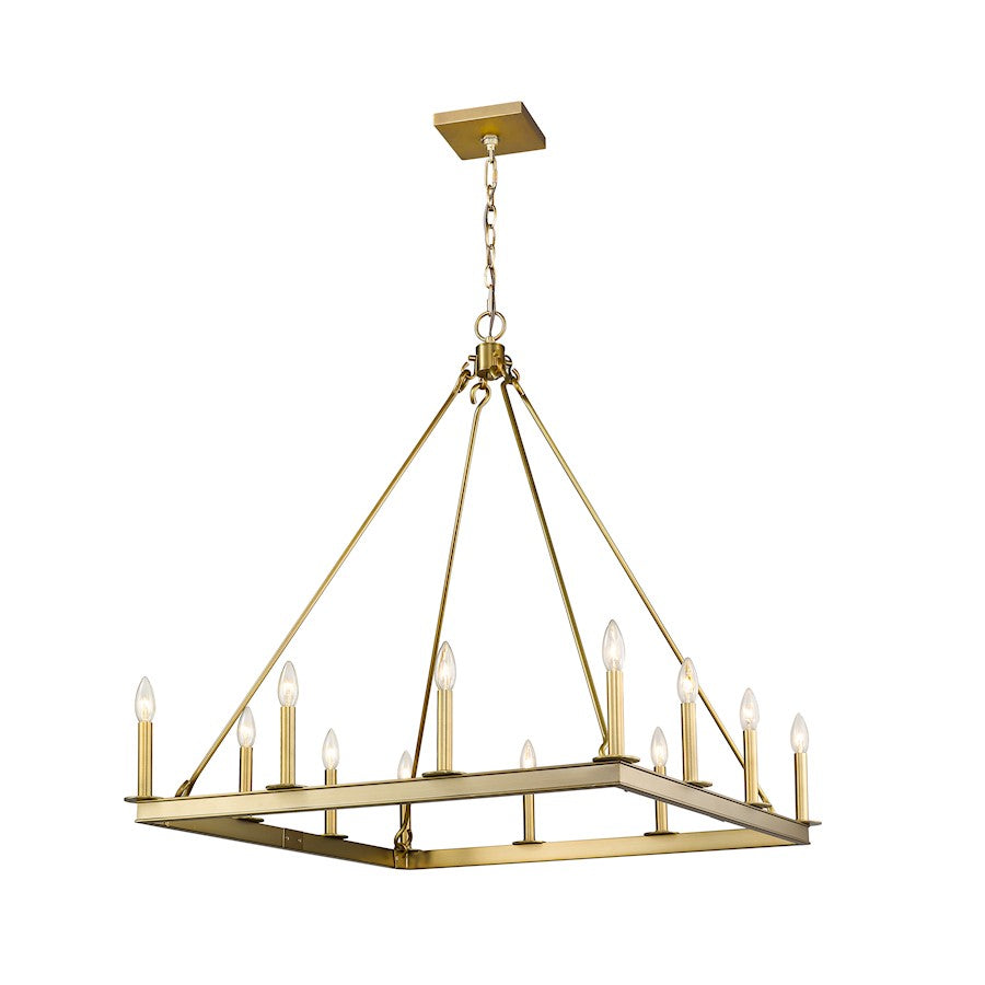 Z-Lite Barclay 12 Light 38.75" Chandelier, Olde Brass -482S-12OBR