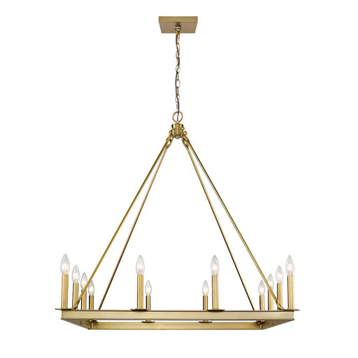 Z-Lite Barclay 12 Light 38.75" Chandelier, Olde Brass