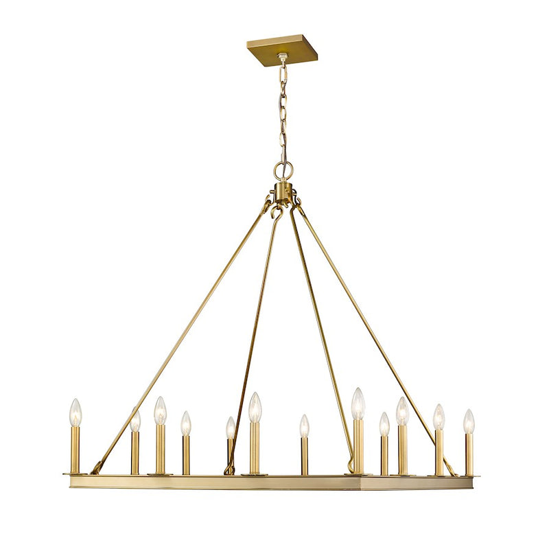 Z-Lite Barclay 12 Light 38.75" Chandelier, Olde Brass