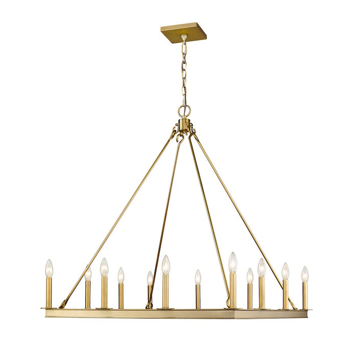 Z-Lite Barclay 12 Light 38.75" Chandelier, Olde Brass