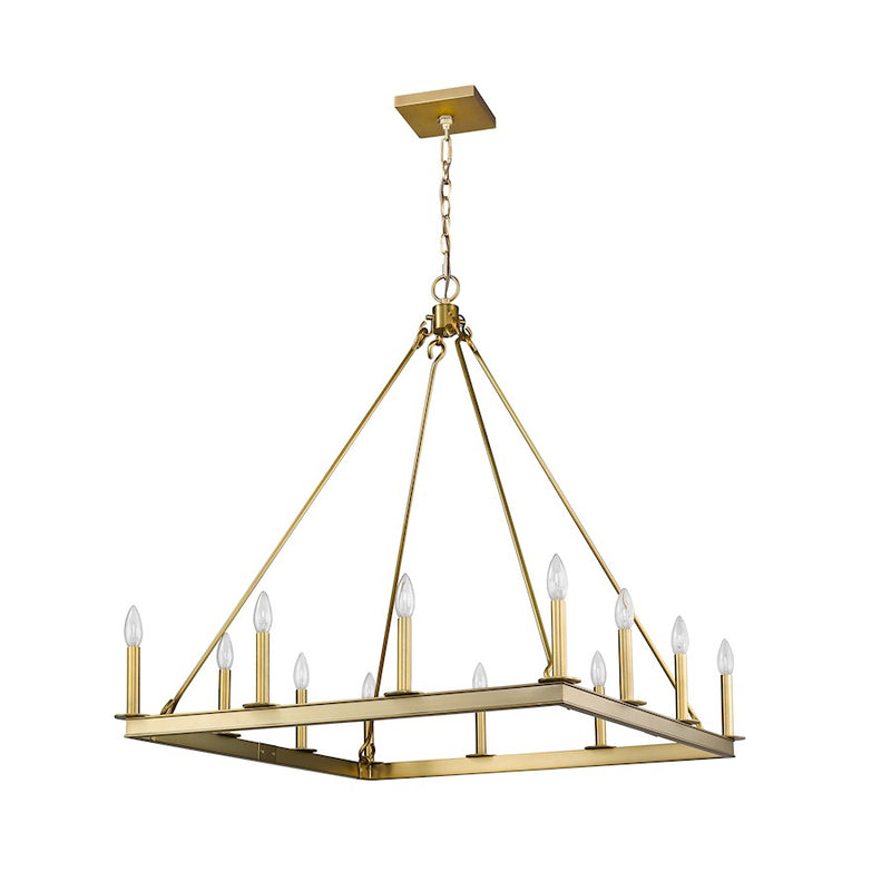 Z-Lite Barclay 12 Light 38.75" Chandelier, Olde Brass