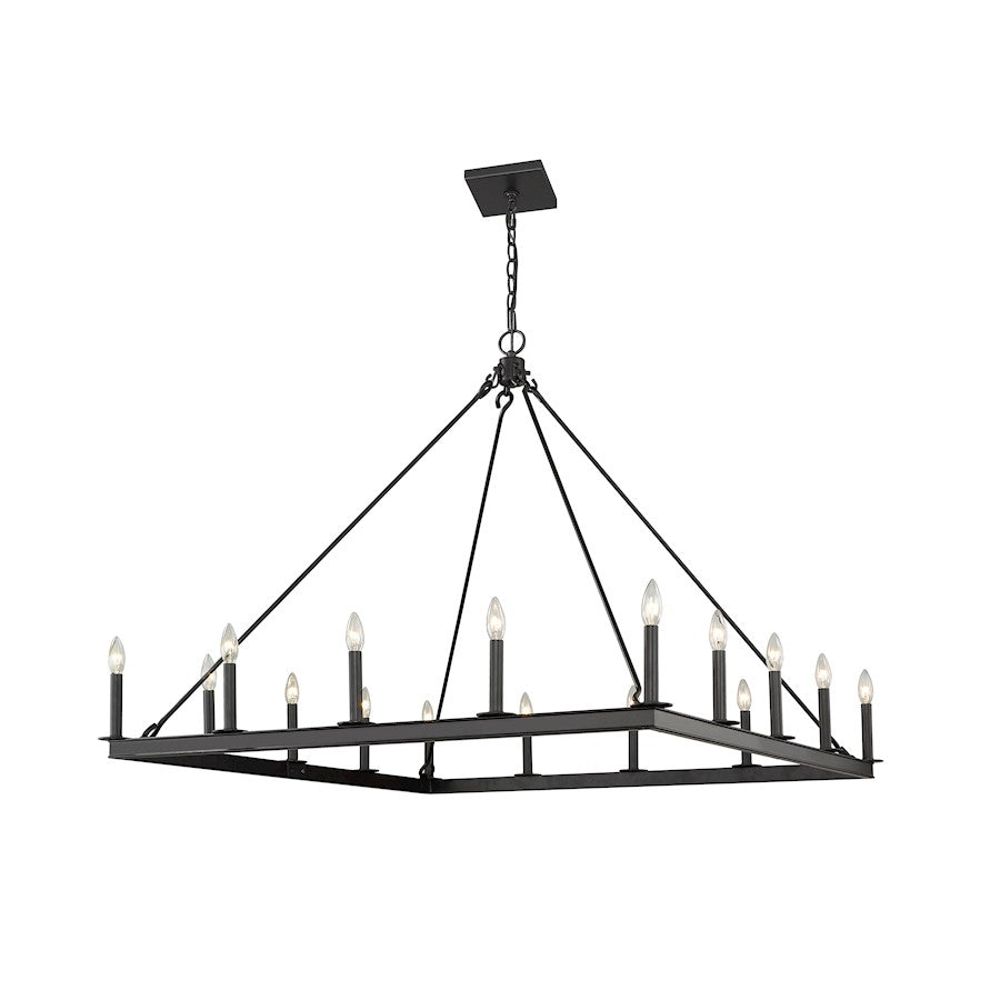 Z-Lite Barclay 16 Light 41" Chandelier, Matte Black -482S-16MB