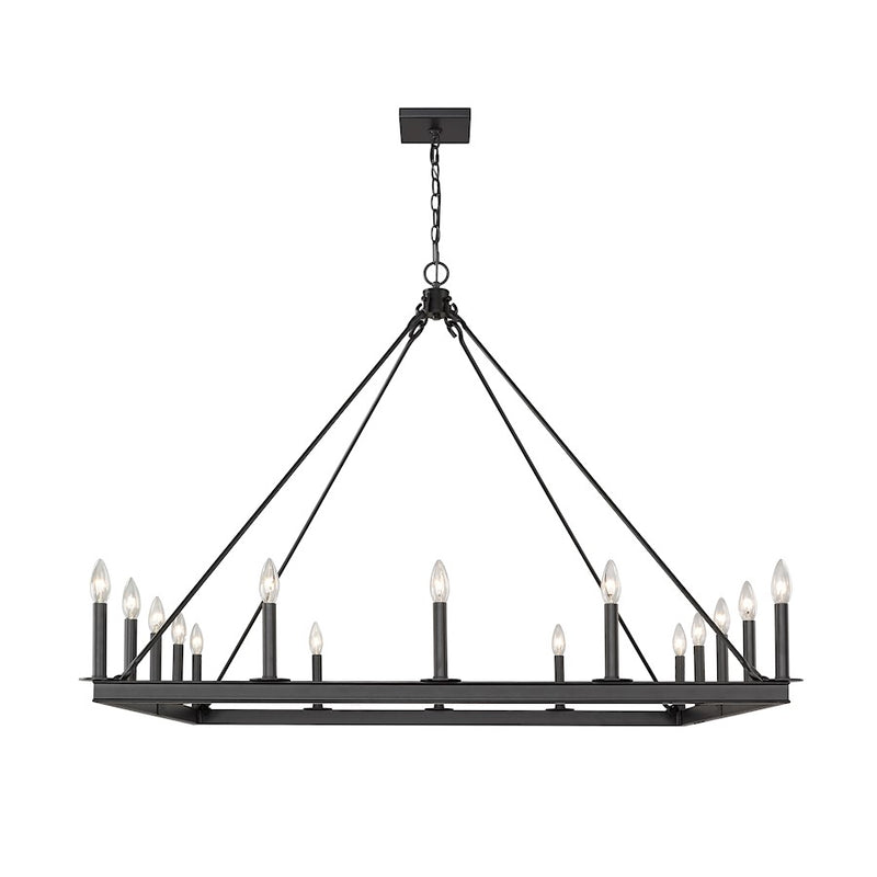 Z-Lite Barclay 16 Light 41" Chandelier, Matte Black