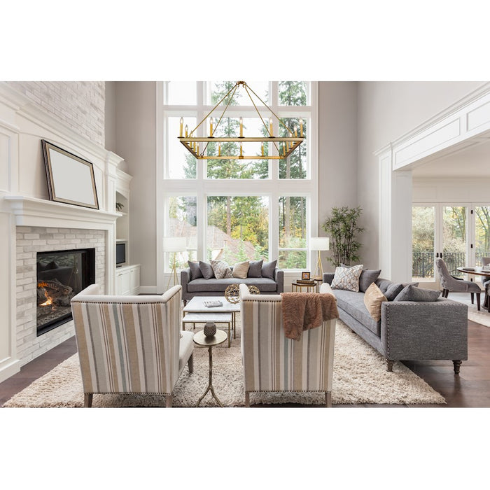 Z-Lite Barclay 16 Light 41" Chandelier, Olde Brass