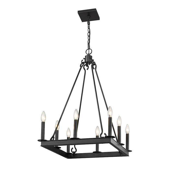Z-Lite Barclay 8 Light 31" Chandelier, Matte Black -482S-8-20MB