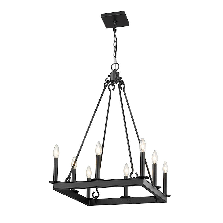 Z-Lite Barclay 8 Light 31" Chandelier, Matte Black -482S-8-20MB