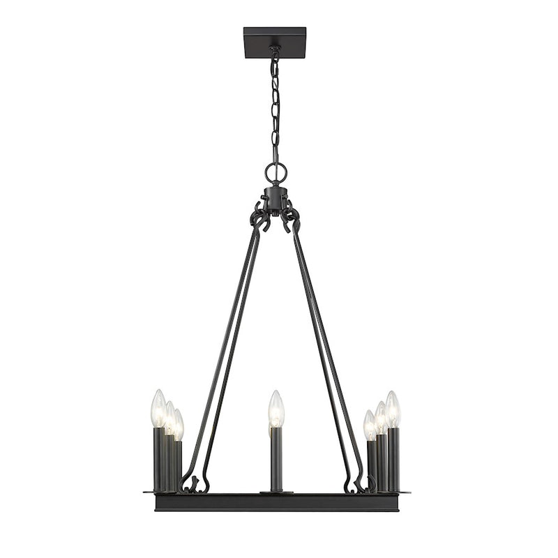 Z-Lite Barclay 8 Light 31" Chandelier, Matte Black