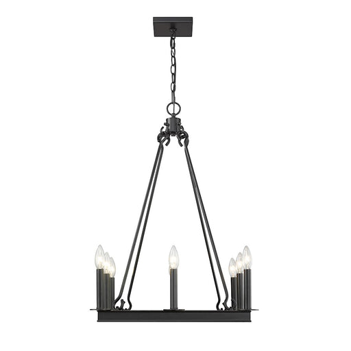 Z-Lite Barclay 8 Light 31" Chandelier, Matte Black
