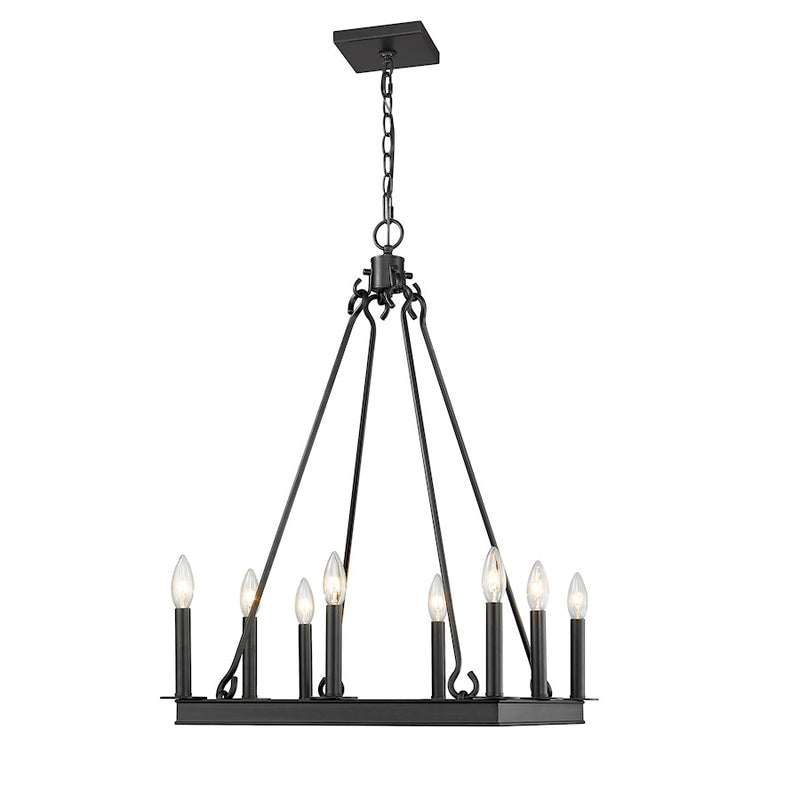 Z-Lite Barclay 8 Light 31" Chandelier, Matte Black