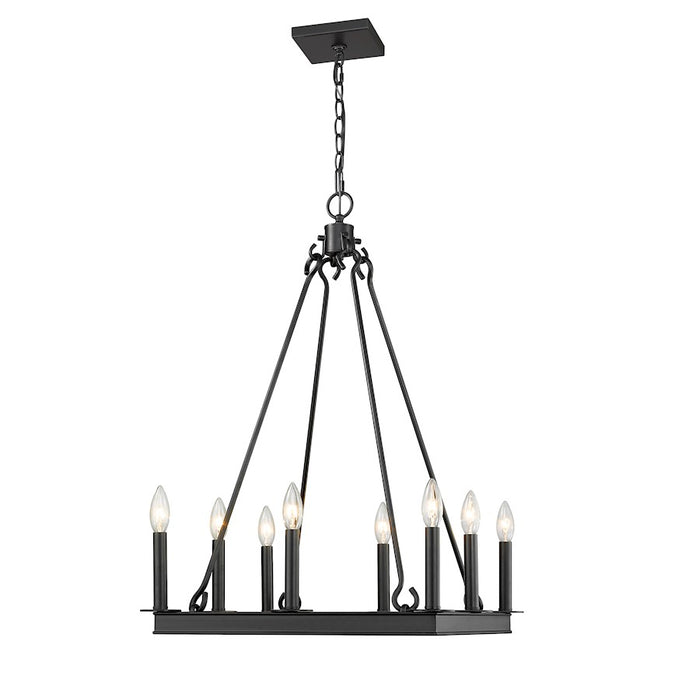 Z-Lite Barclay 8 Light 31" Chandelier, Matte Black