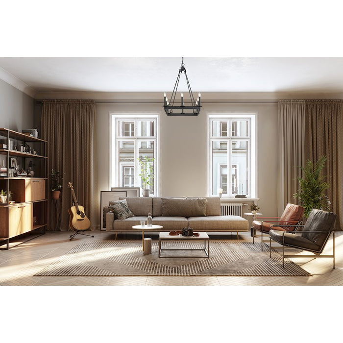 Z-Lite Barclay 8 Light 31" Chandelier, Matte Black