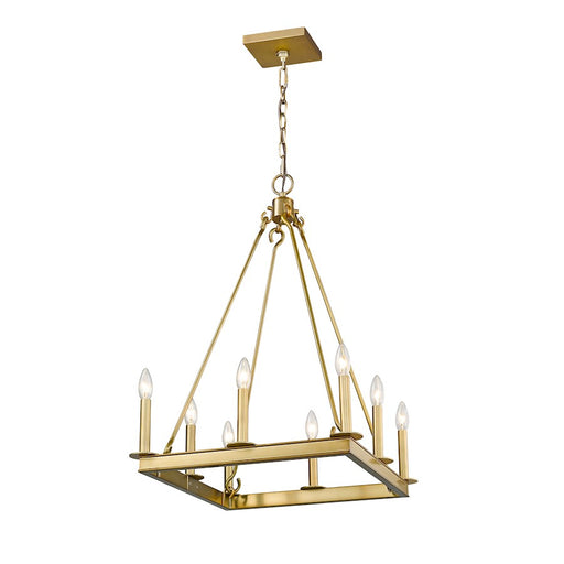 Z-Lite Barclay 8 Light 31" Chandelier, Olde Brass -482S-8-20OBR