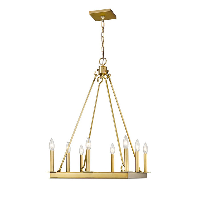 Z-Lite Barclay 8 Light 31" Chandelier, Olde Brass