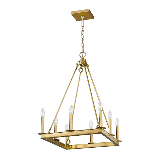 Z-Lite Barclay 8 Light 31" Chandelier, Olde Brass