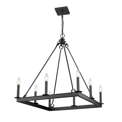 Z-Lite Barclay 8 Light 31.5" Chandelier, Matte Black -482S-8-26MB