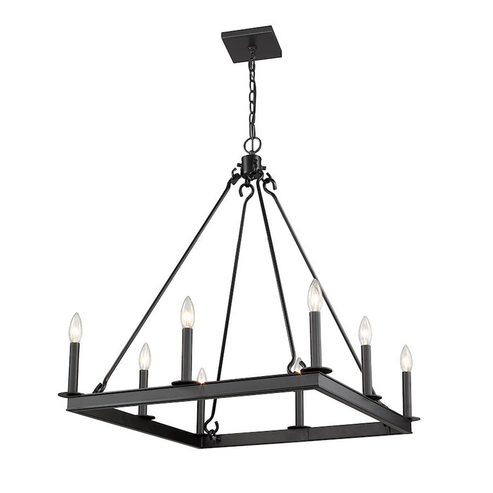 Z-Lite Barclay 8 Light 31.5" Chandelier, Matte Black -482S-8-26MB